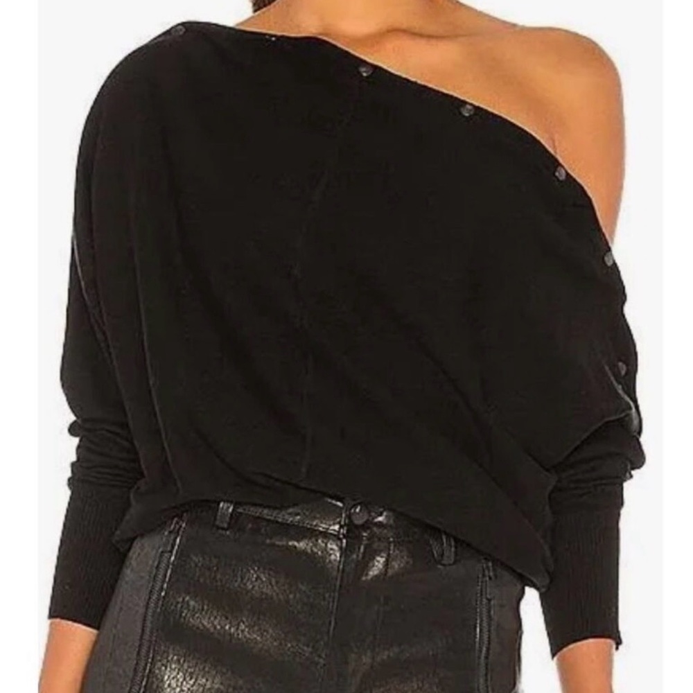 ALLSAINTS-Off Shoulder “ELLE” Black Women's top